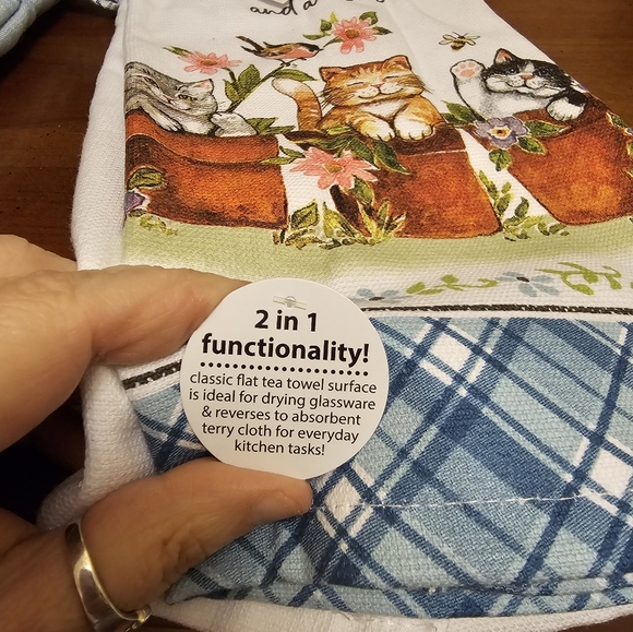 NEW 3 PC KITCHEN TOWEL SET (CAT DETAILS) - Picture 8 of 11